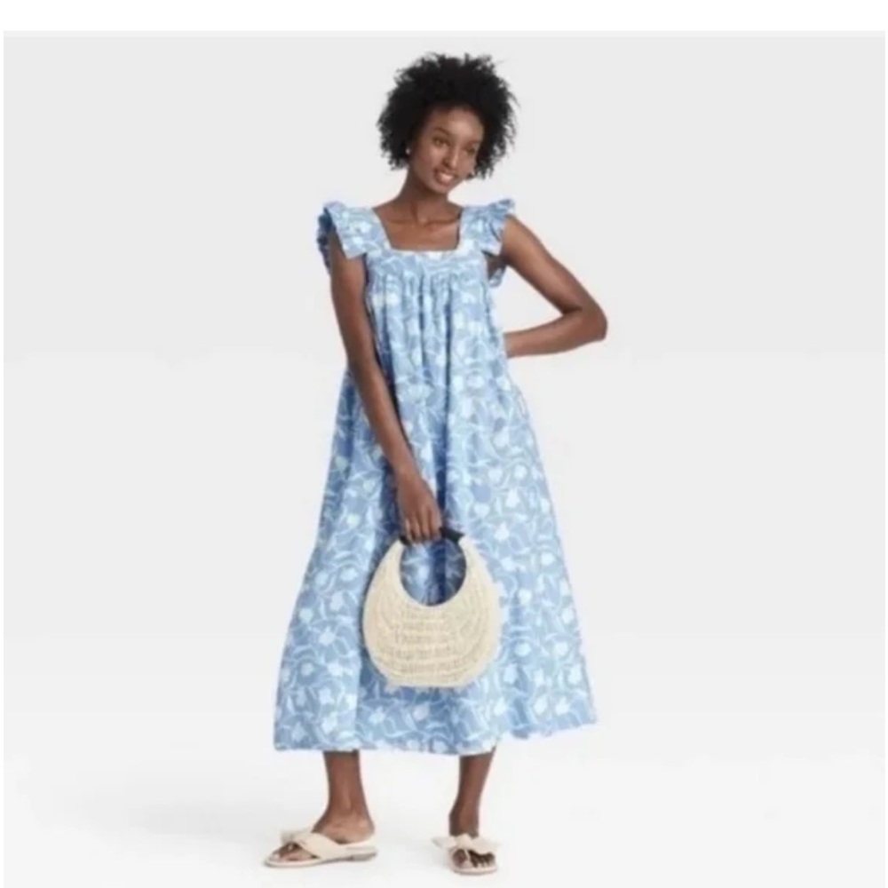 a new day Blue Floral Maxi Dress